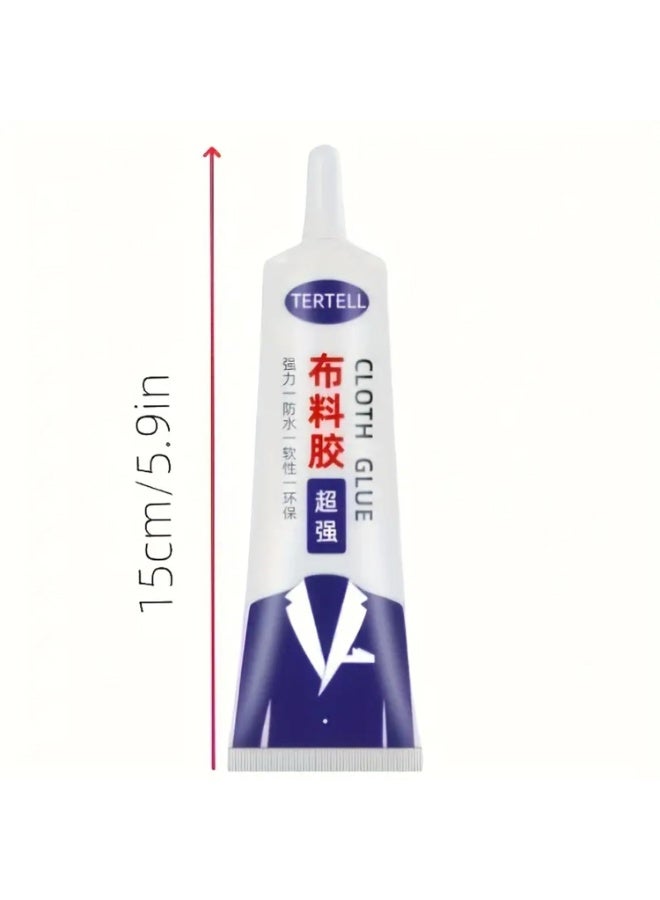 TERTELL Strong No-Sew Fabric Adhesive 50ML – Clear Drying, Waterproof and Heat Resistant Glue for Clothes, Hemming, Patches, DIY Crafts, and Durable Fabric Repairs - Image 2